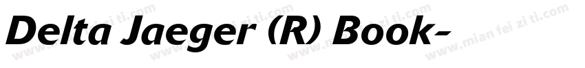 Delta Jaeger (R) Book字体转换